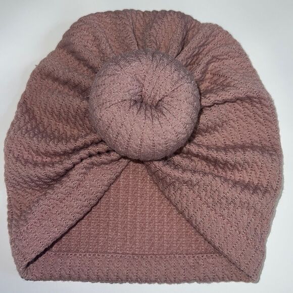 🛍 New 🛍 Cute Little Girls Turban with Bun Size 0-6 Months 🛍 - Picture 1 of 5